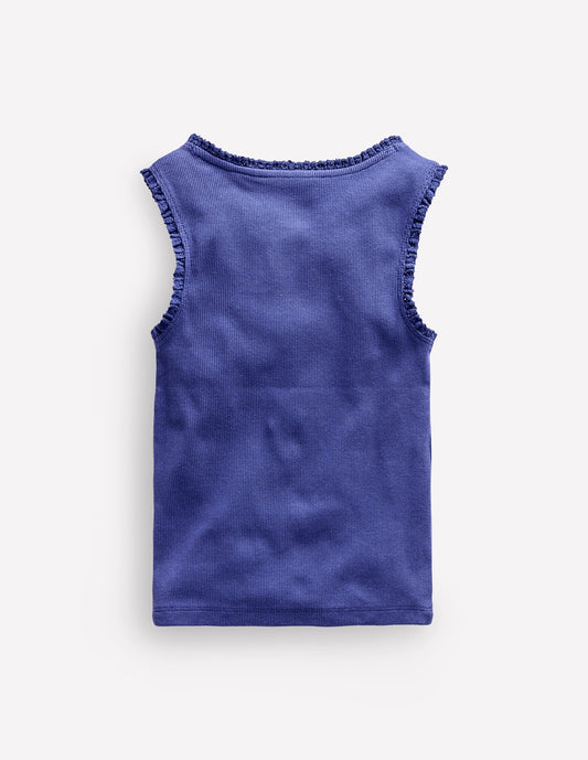 Ribbed Lace Trim Vest-Starboard