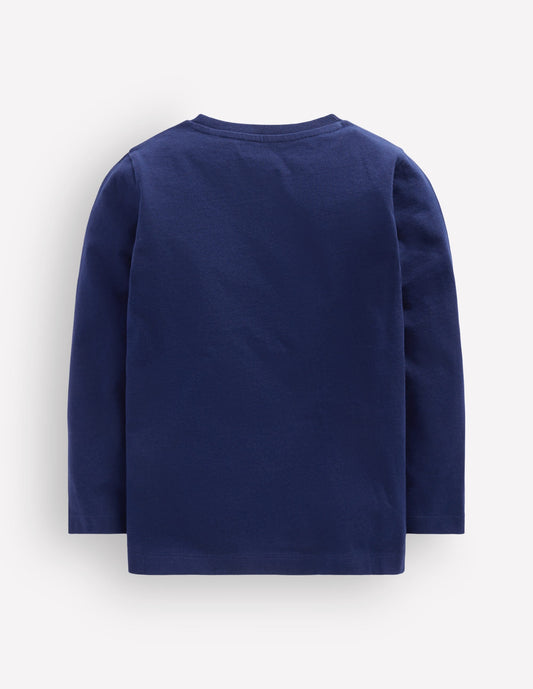 Superstitch Long Sleeve Top-College Navy Dinosaur