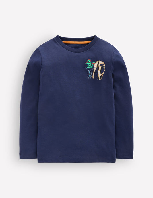 Front & Back T-shirt-College Navy Random Things