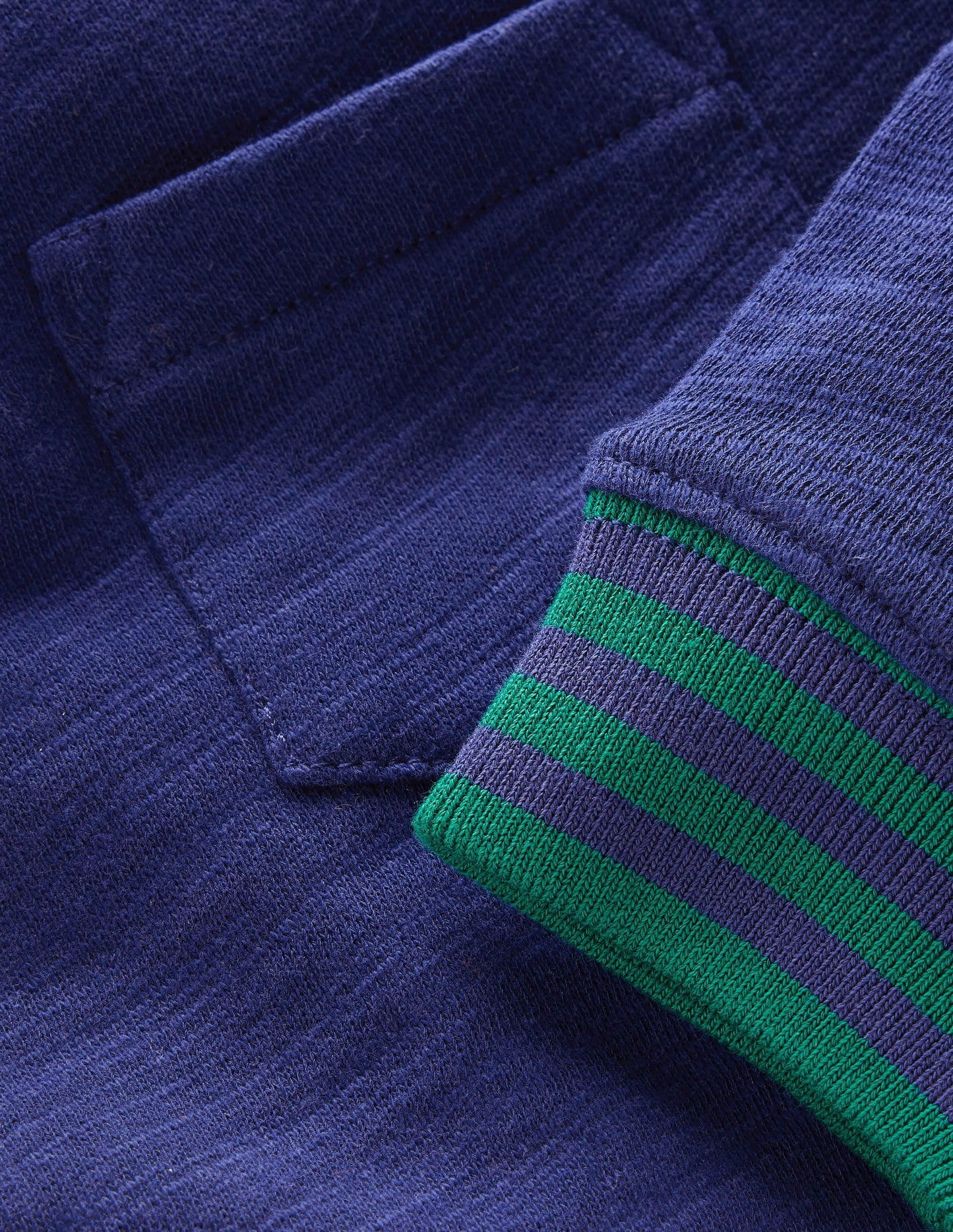 Cosy Mid-weight T-shirt-College Navy / Jewel Green