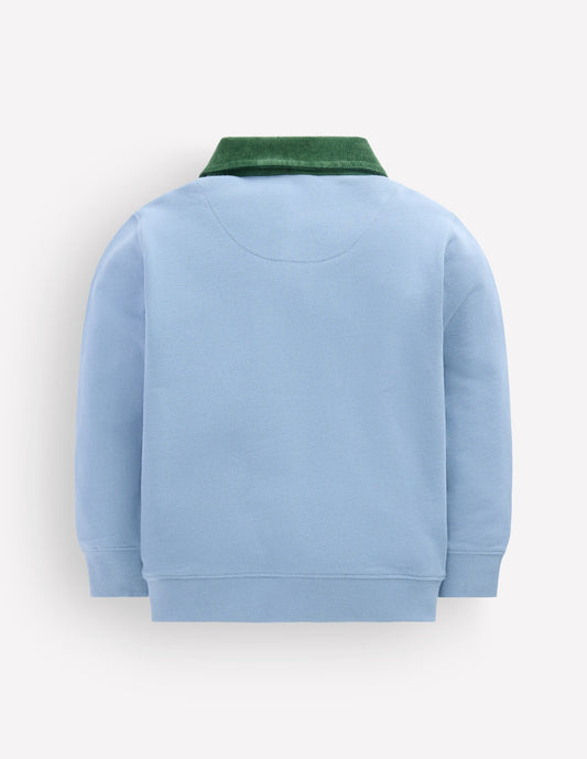 Smart Collared Sweatshirt-French Blue