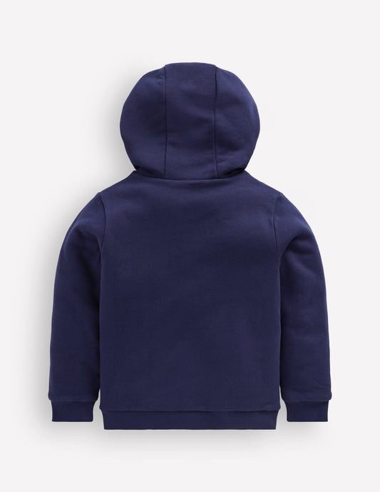 Reversible Borg Hoodie-College Navy