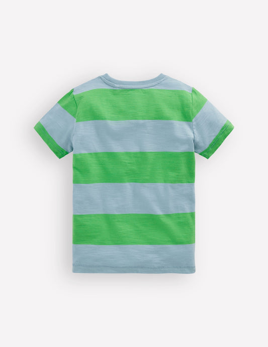 Everyday Short Sleeve T-Shirt-Parakeet Green/Vintage Blue