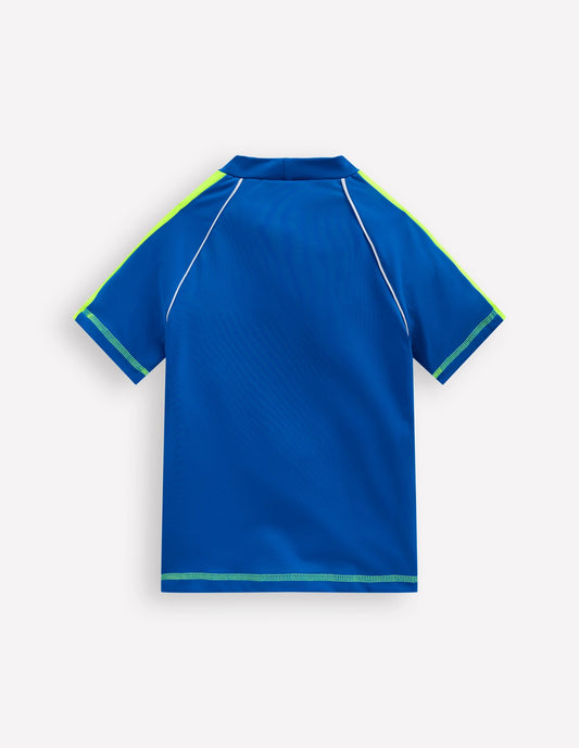 Short Sleeve Rash Vest-Directoire Blue