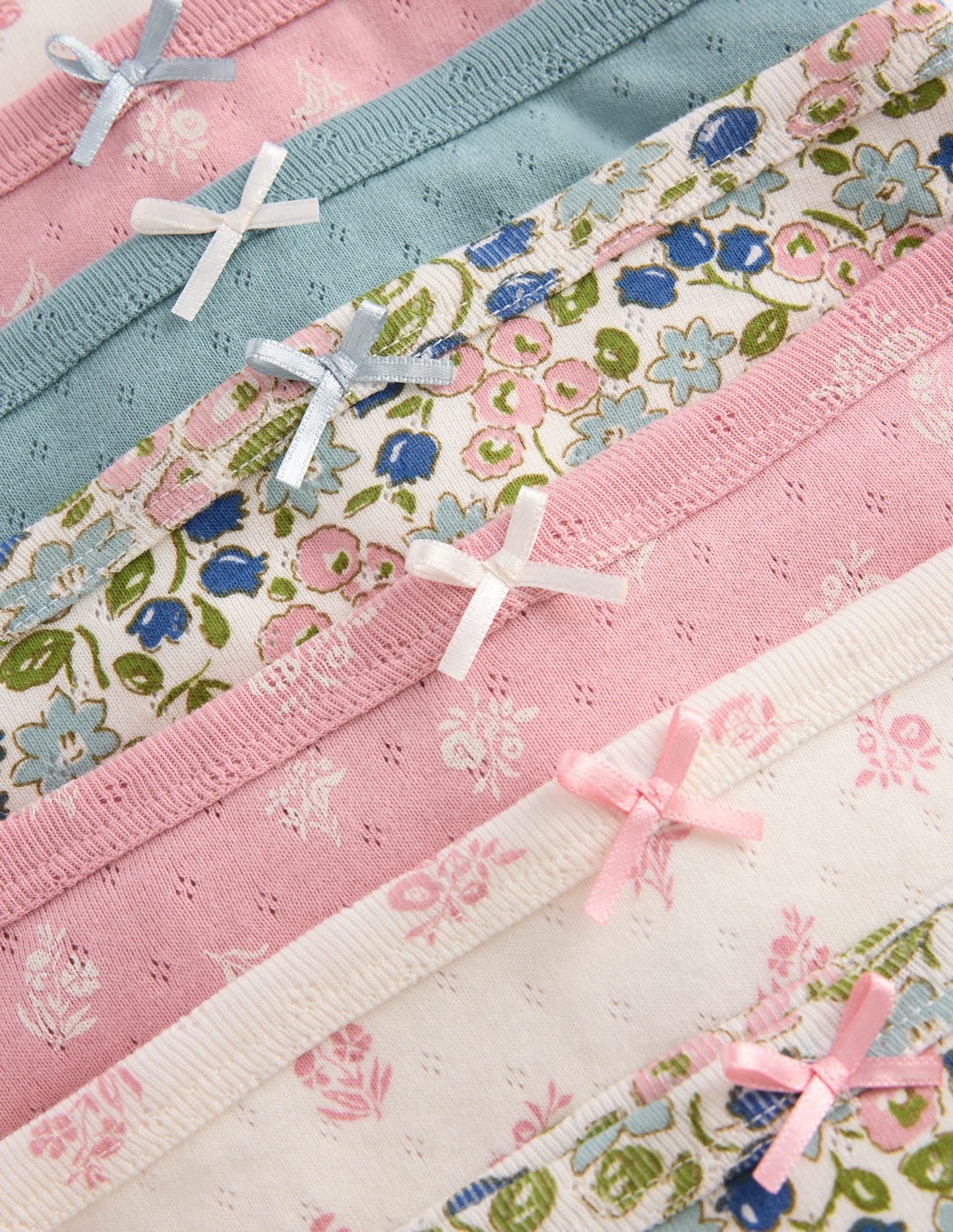 7-pack Pointelle Pants-Patchwork ditsy floral