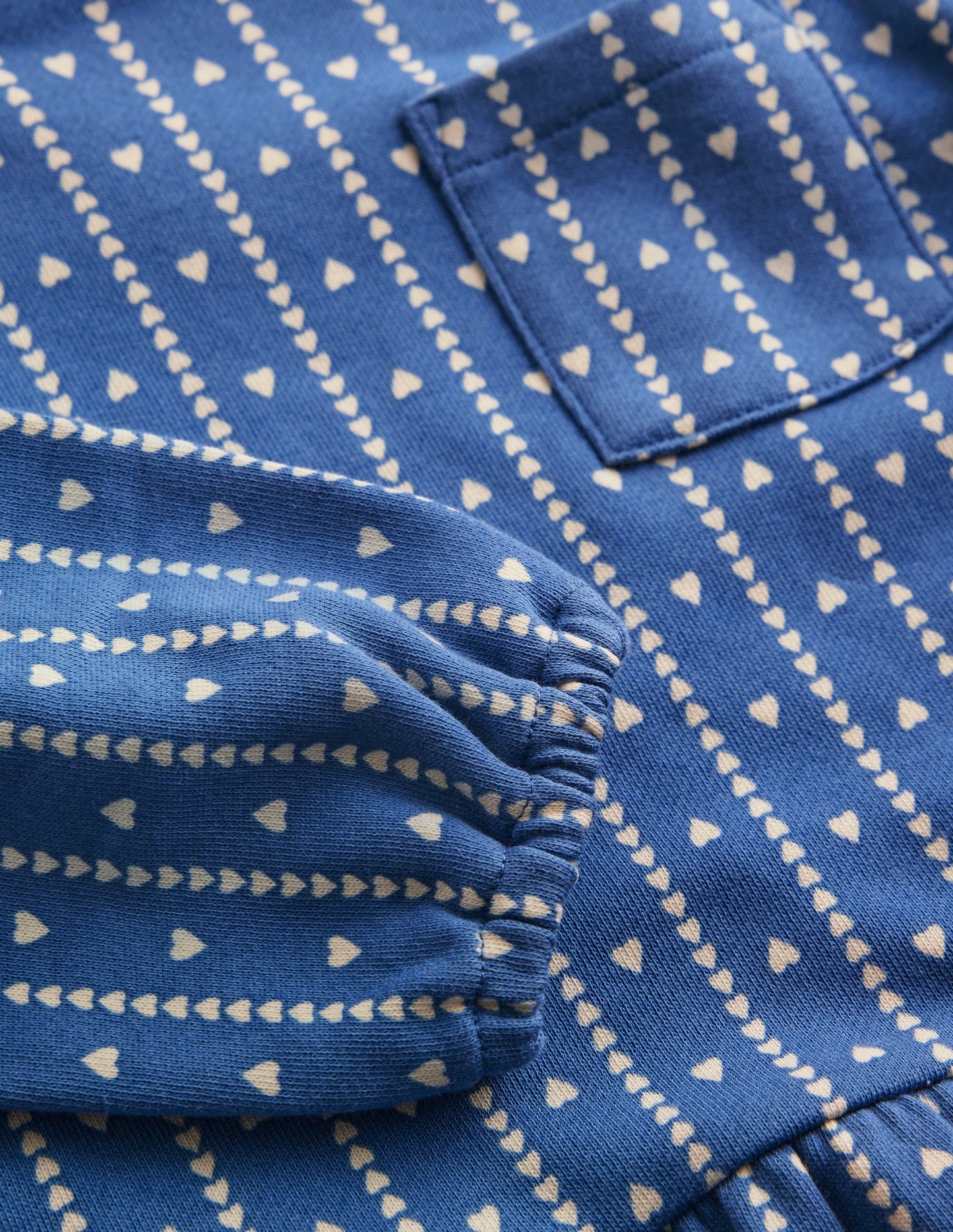 Minna Sweatshirt Dress-Blue Heart Stripe