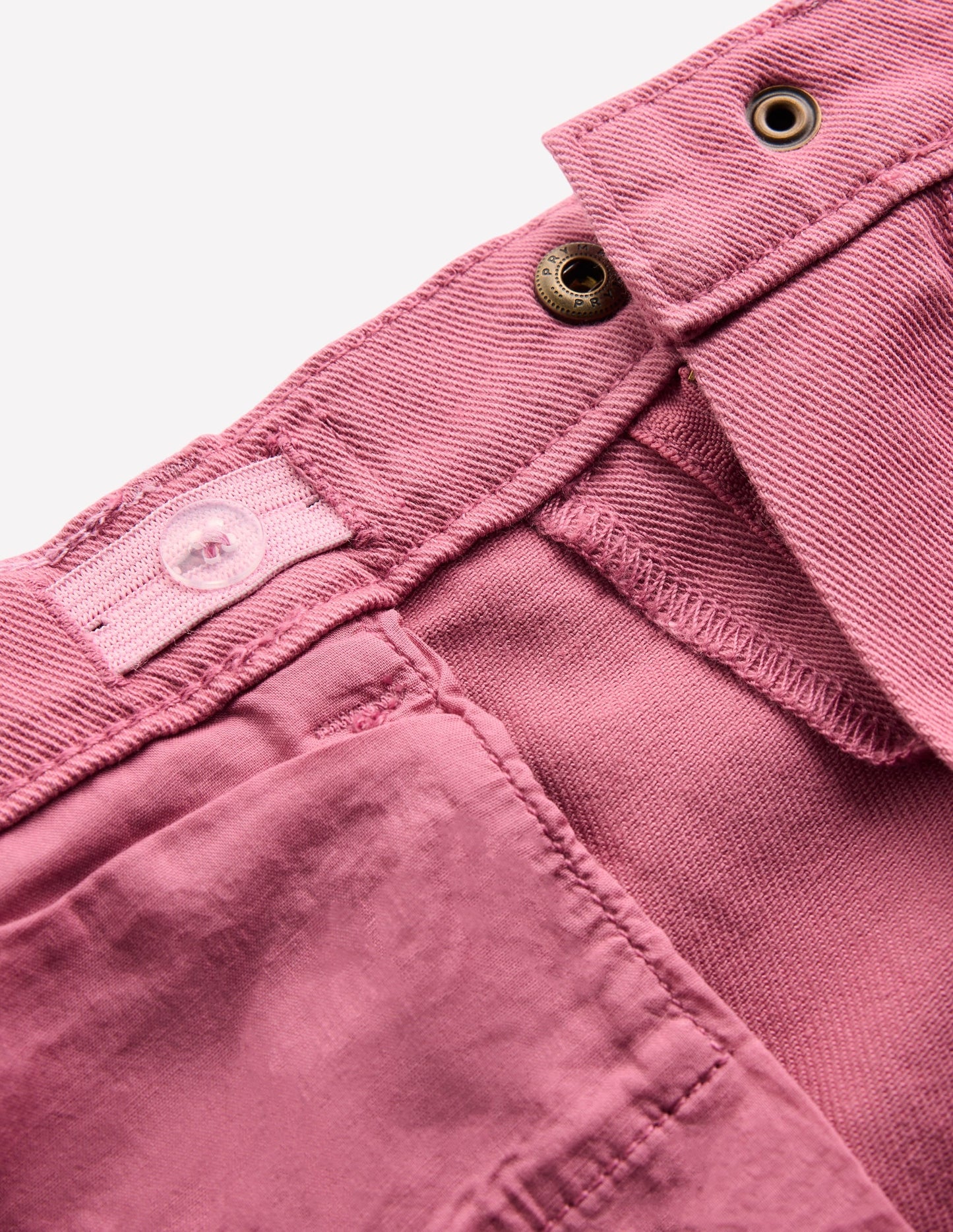 Frill Hem Denim Skirt-Pink Heather