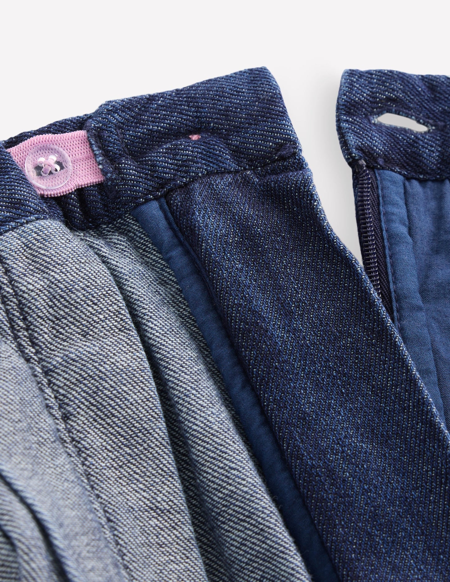 Pleated Skort-Denim