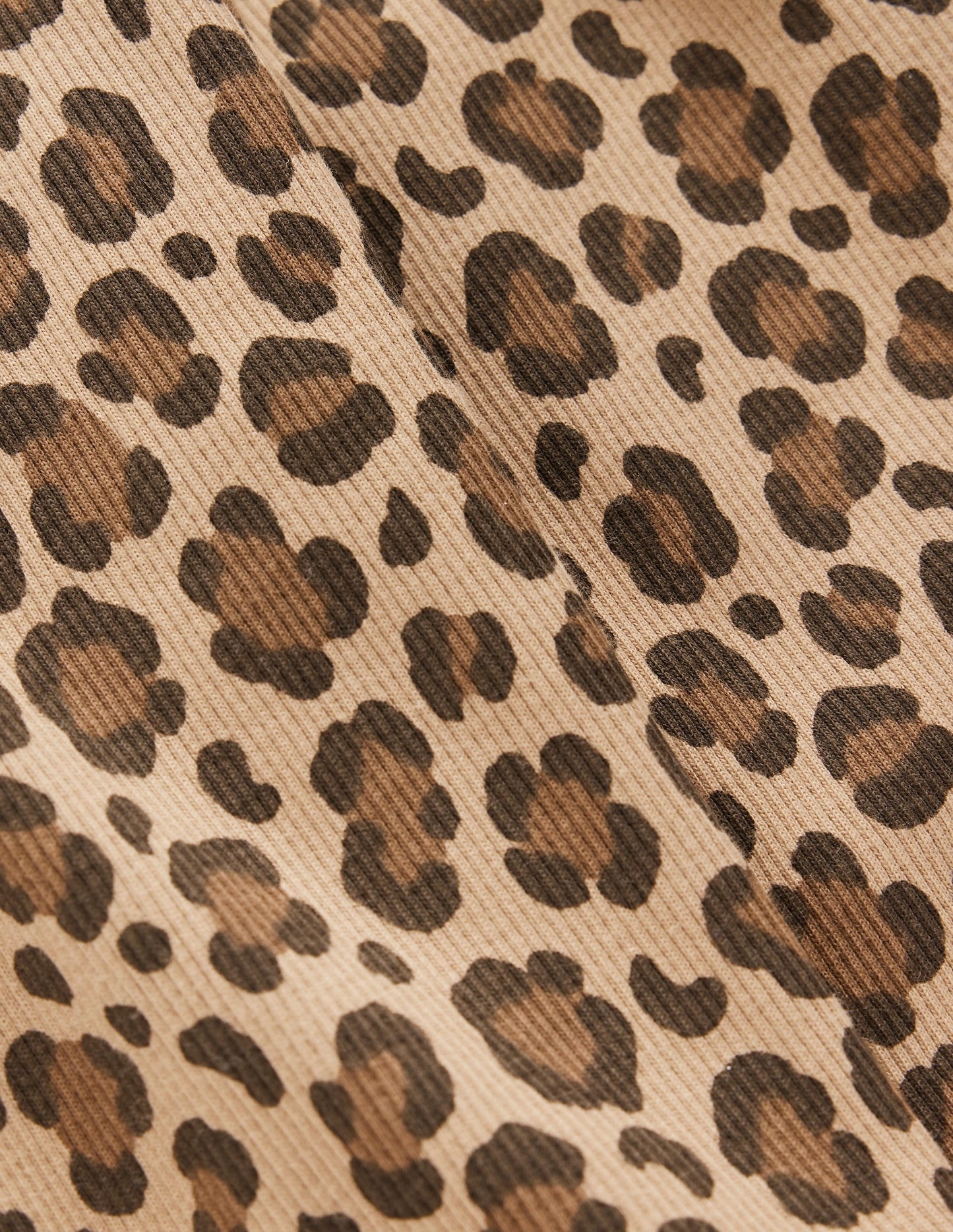 Ribbed Flared Leggings-Leopard