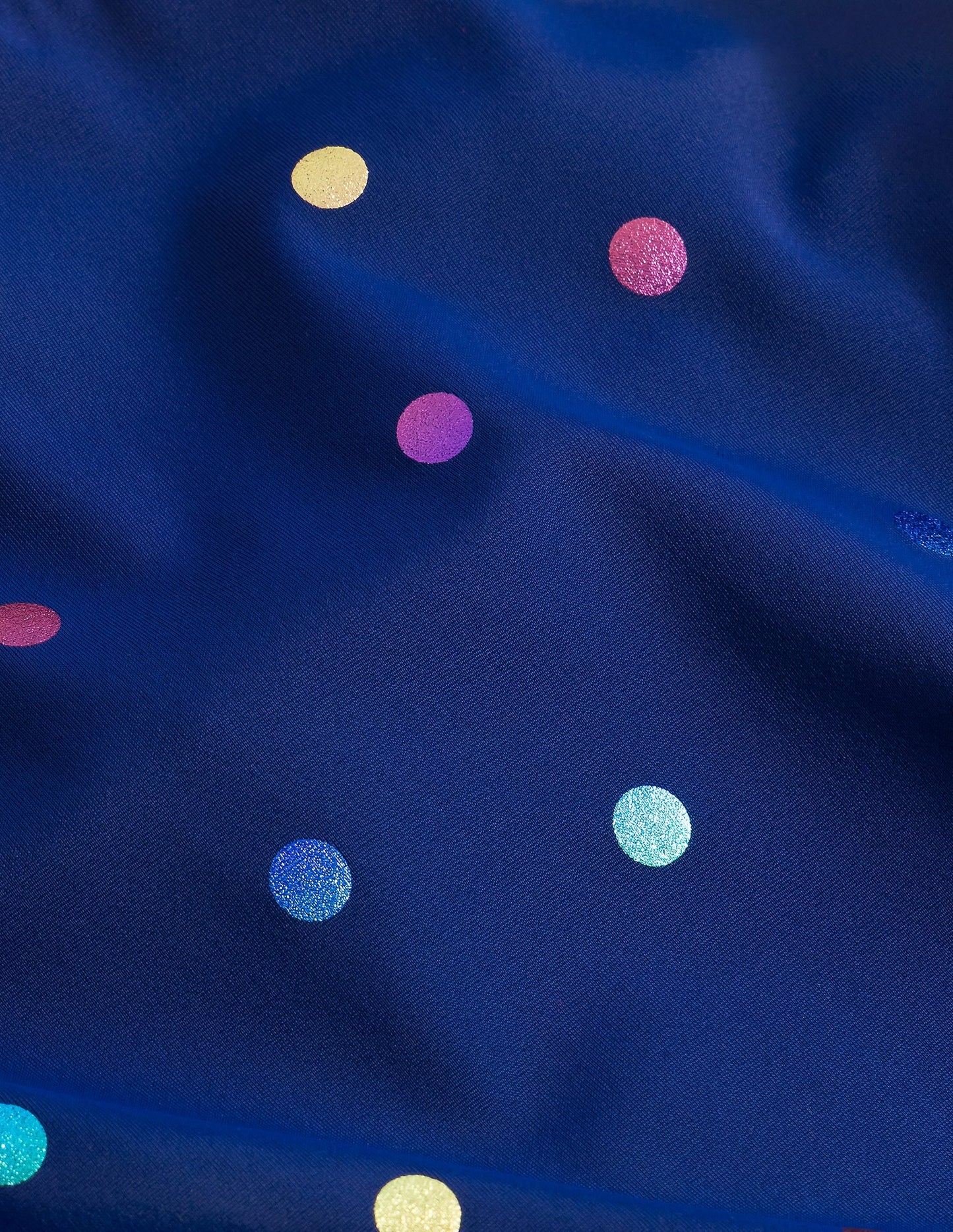 Cross-Back Printed Swimsuit-Rainbow Foil Confetti Spot