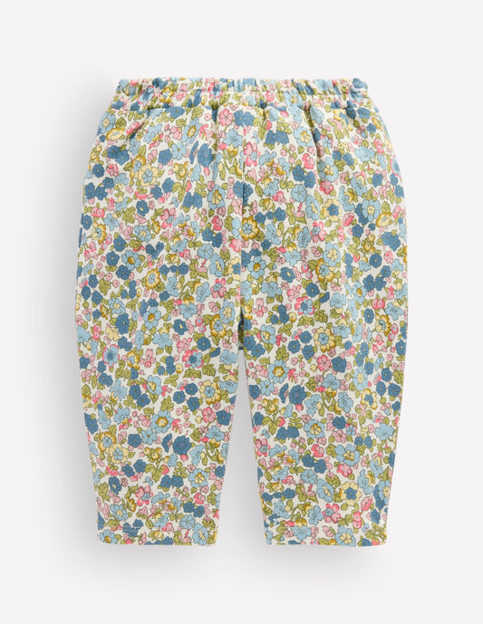 Jersey Pull-on Trousers-Blue Ditsy Floral