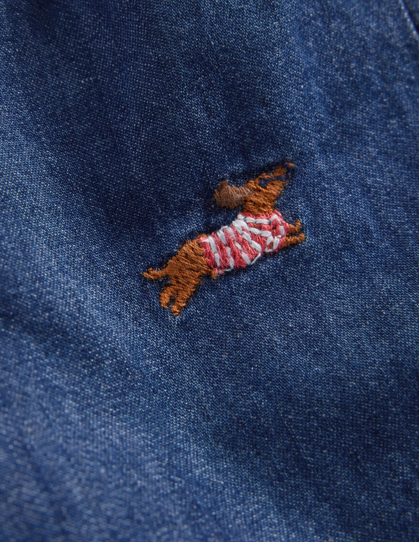 Embroidered Chambray Trouser-Chambray Dogs