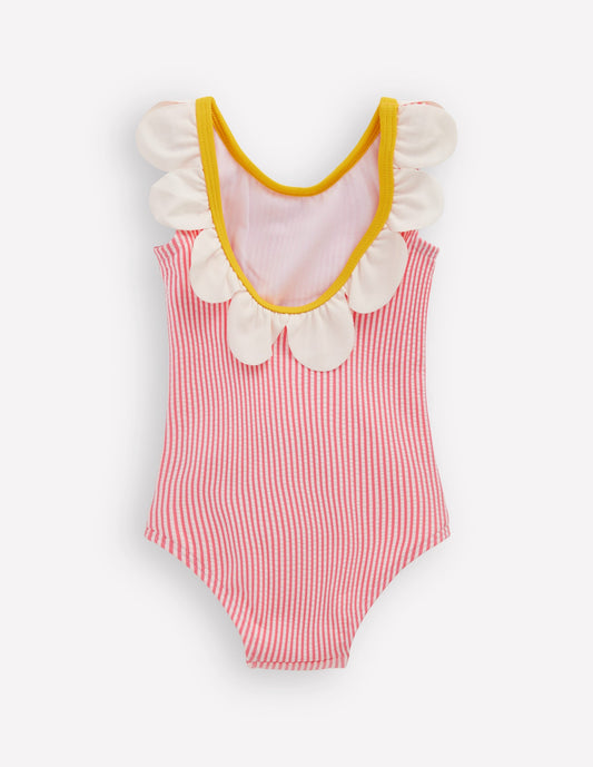 Novelty Swimsuit-Salmon Pink Flower