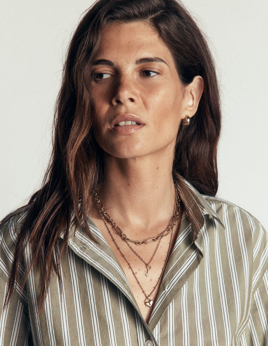 Love Lock Layer Necklace-Gold