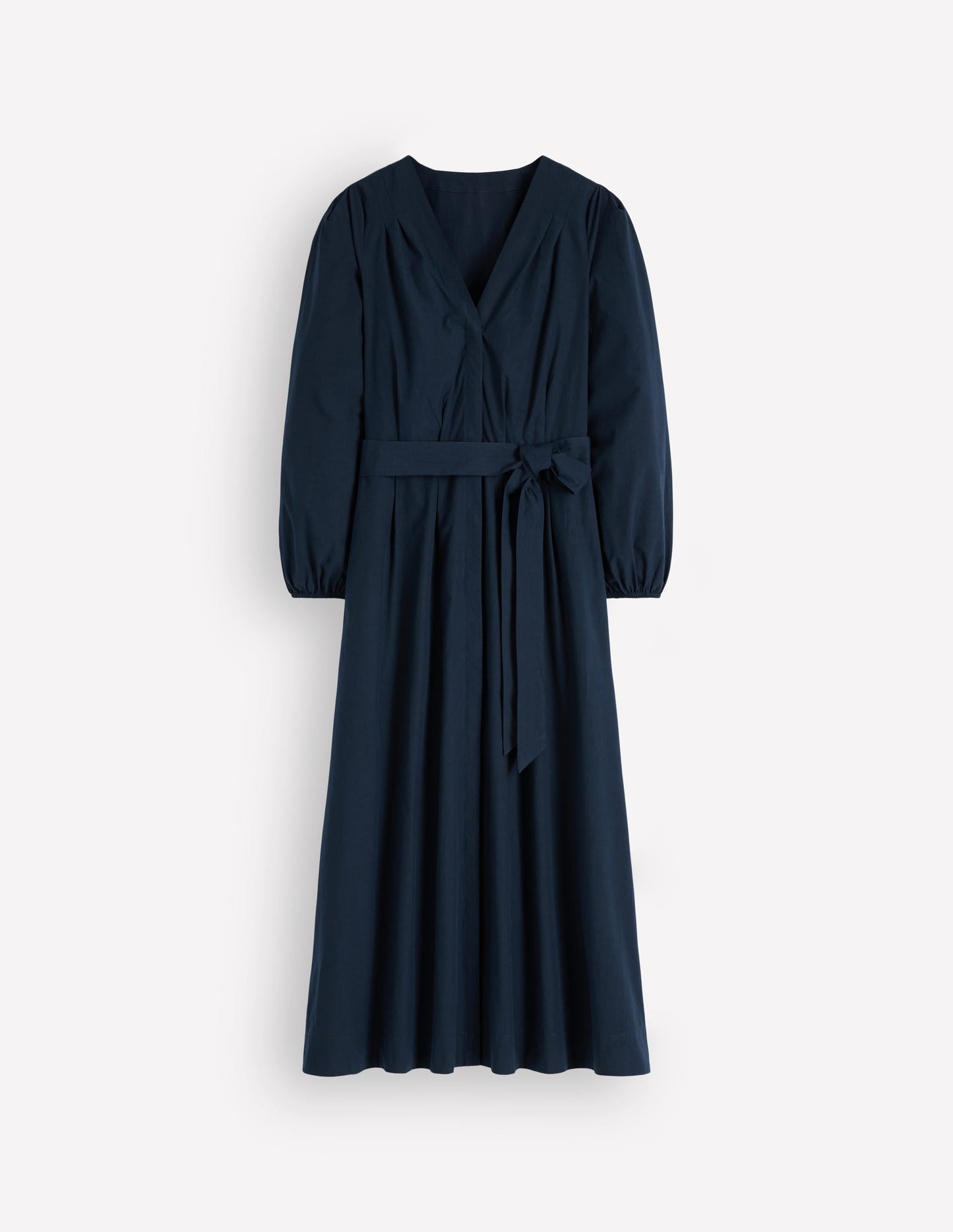 Nicola Cotton Midi Dress-Navy