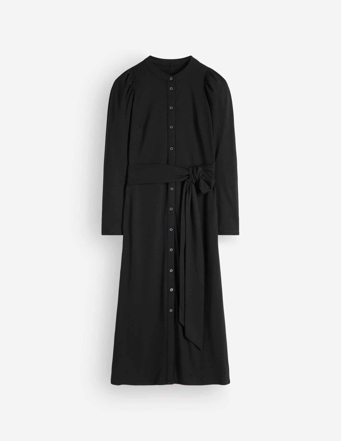Honor Column Jersey Midi Dress-Black