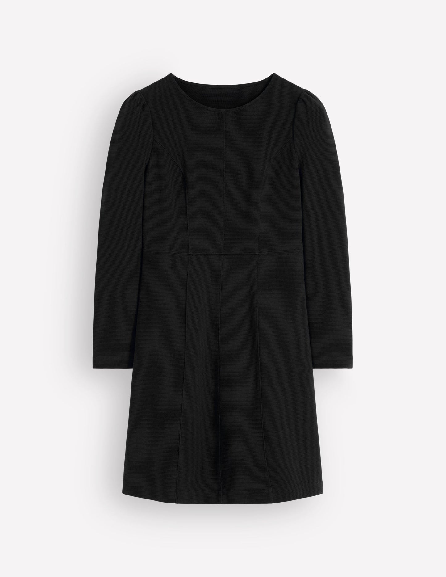 Marla Seamed Ottoman Dress-Black