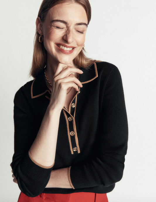 Liz Henley Jumper-Black