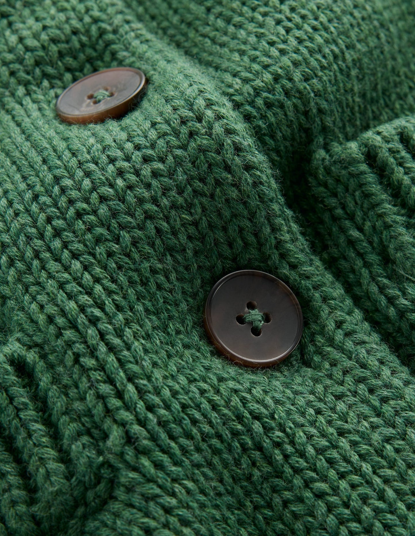 Lucy Chunky Cotton Cardigan-highland green