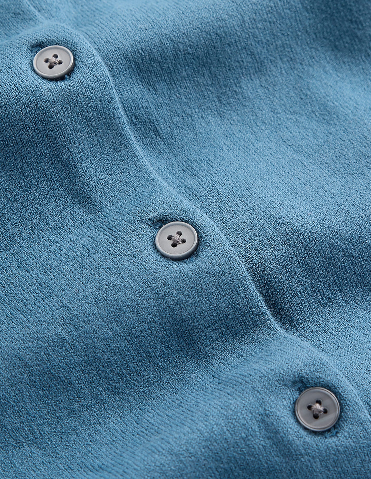 Camilla Cotton Crew Cardigan-Storm Blue