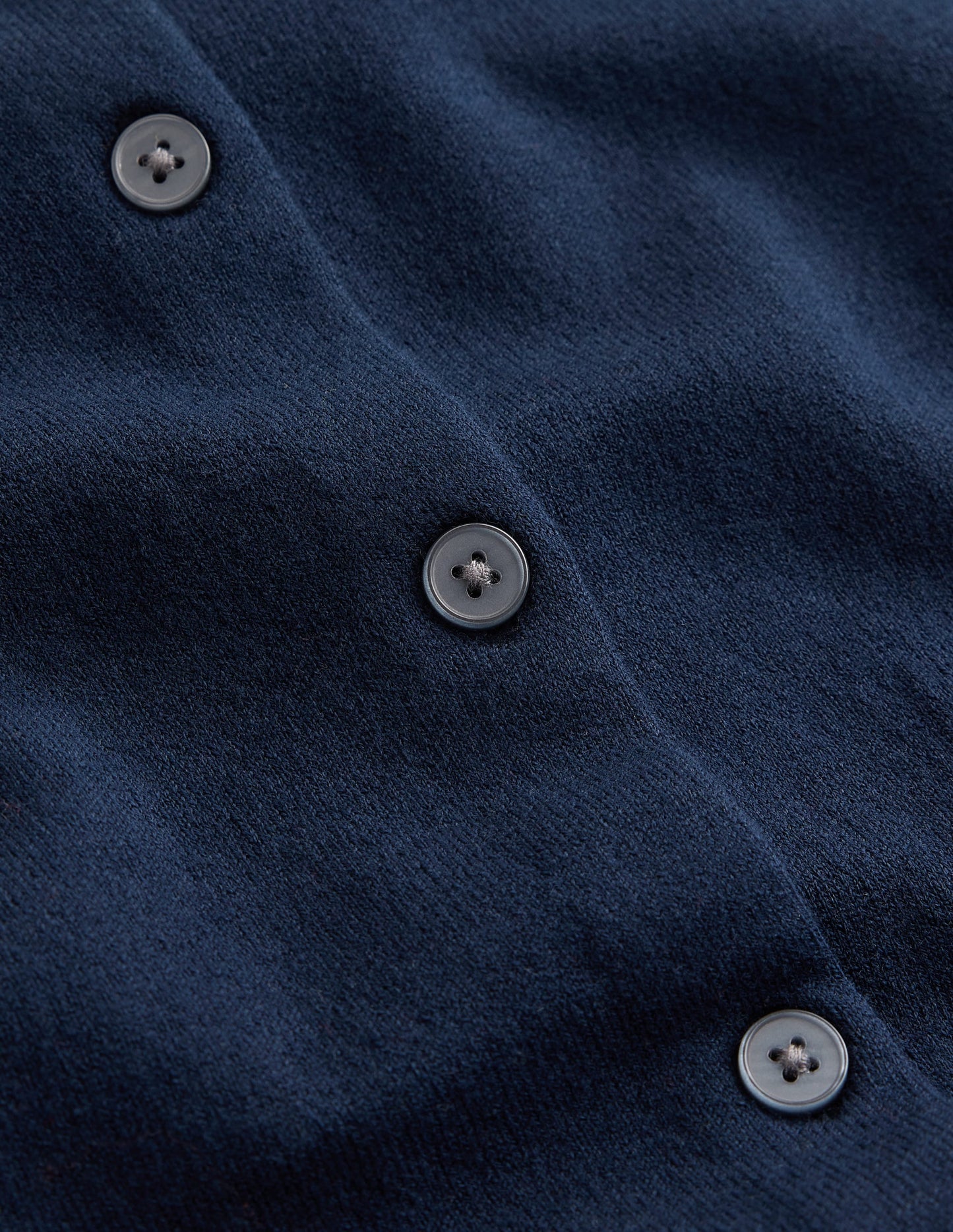 Camilla Cotton Crew Cardigan-Navy