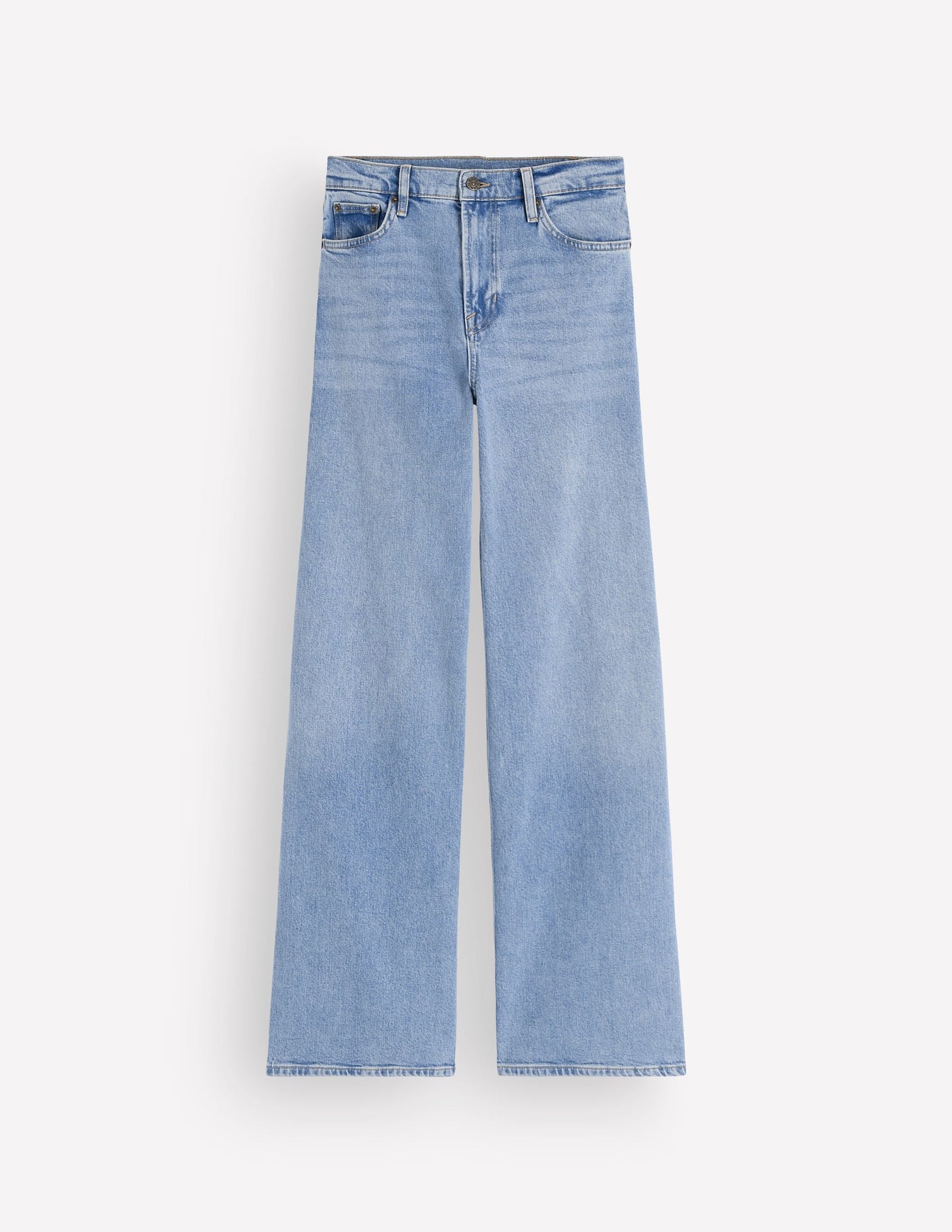 High Rise Wide Leg Jeans-Light Vintage