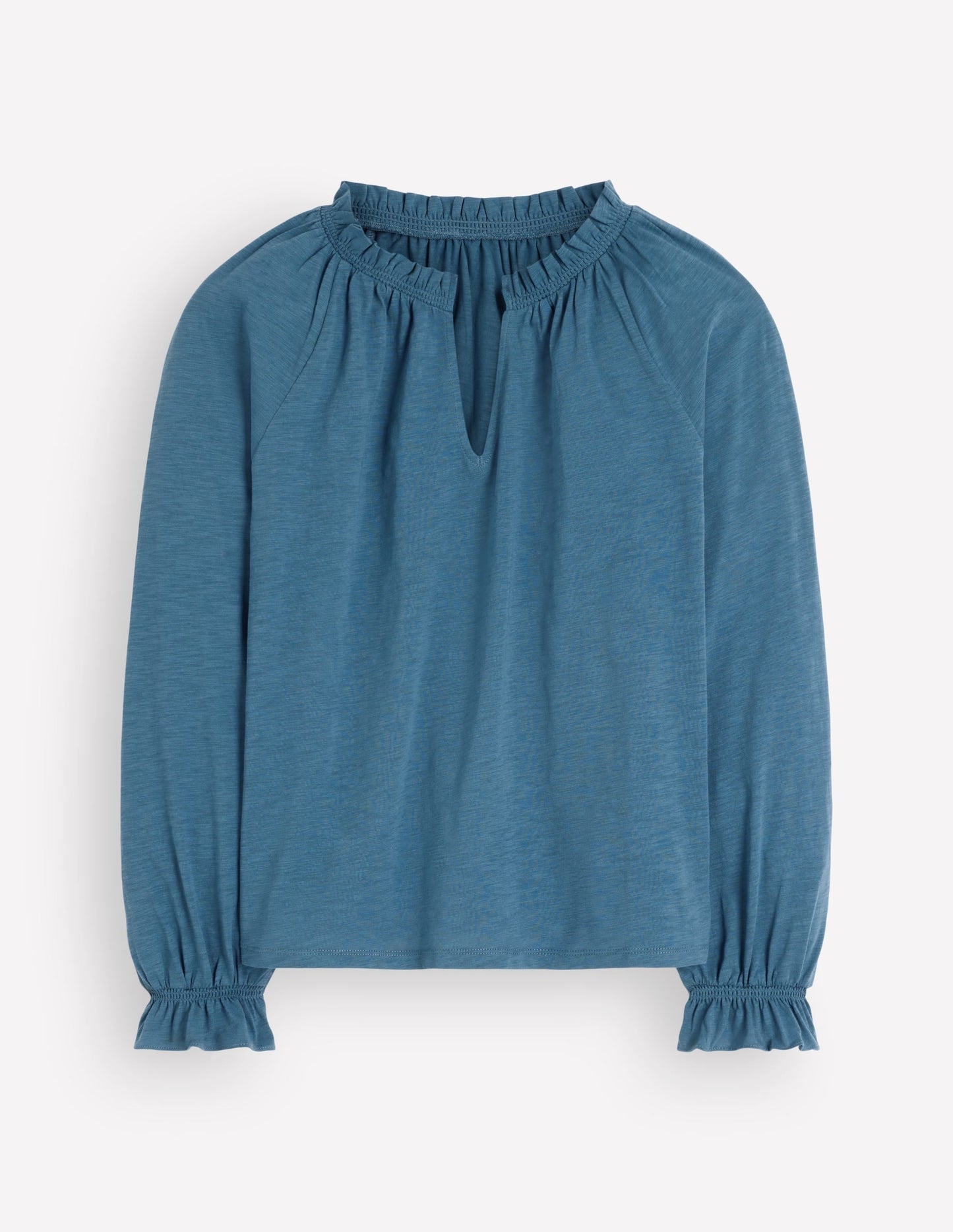 Pia Ruffle Detail Top-Real Teal