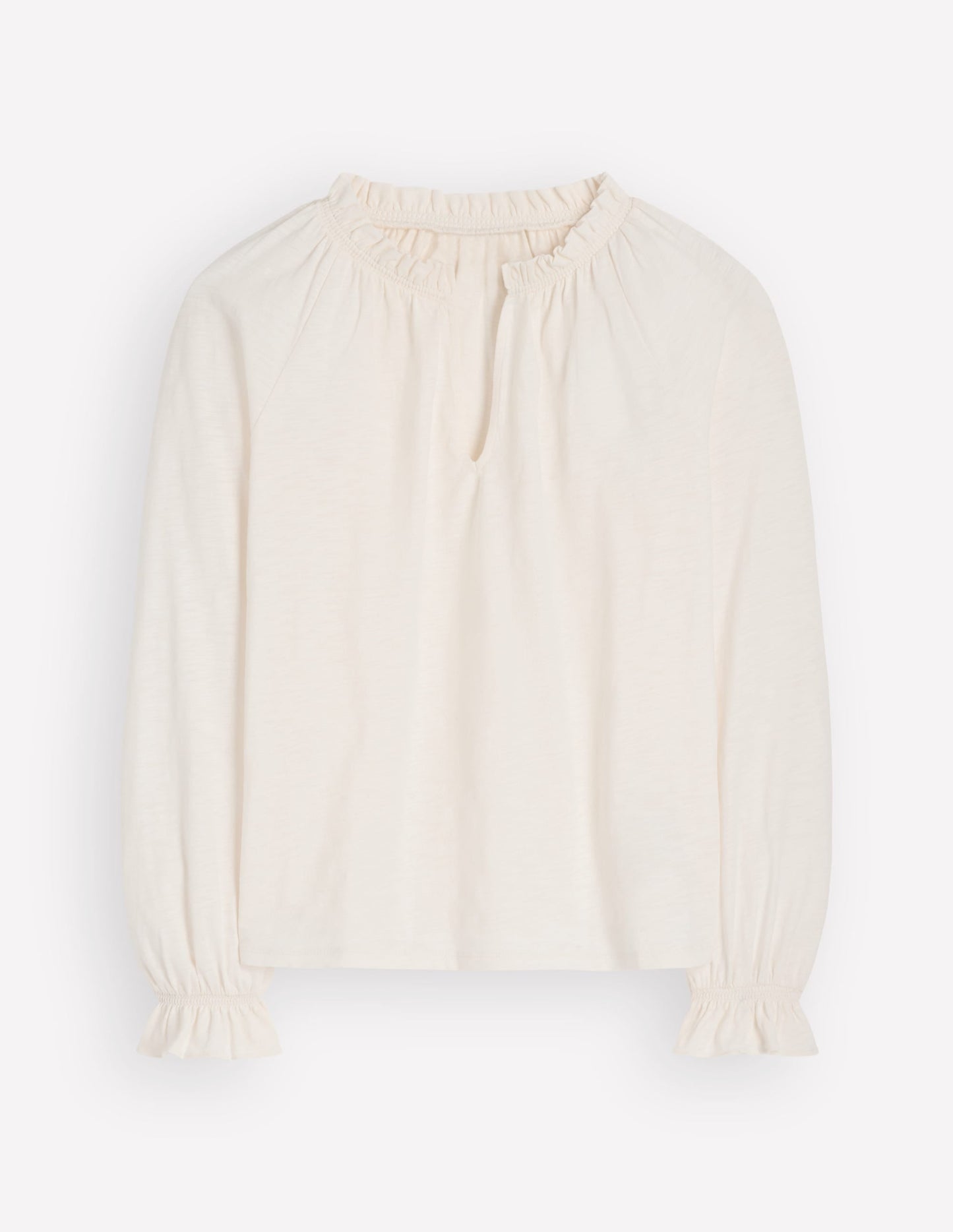 Pia Ruffle Detail Top-Ivory