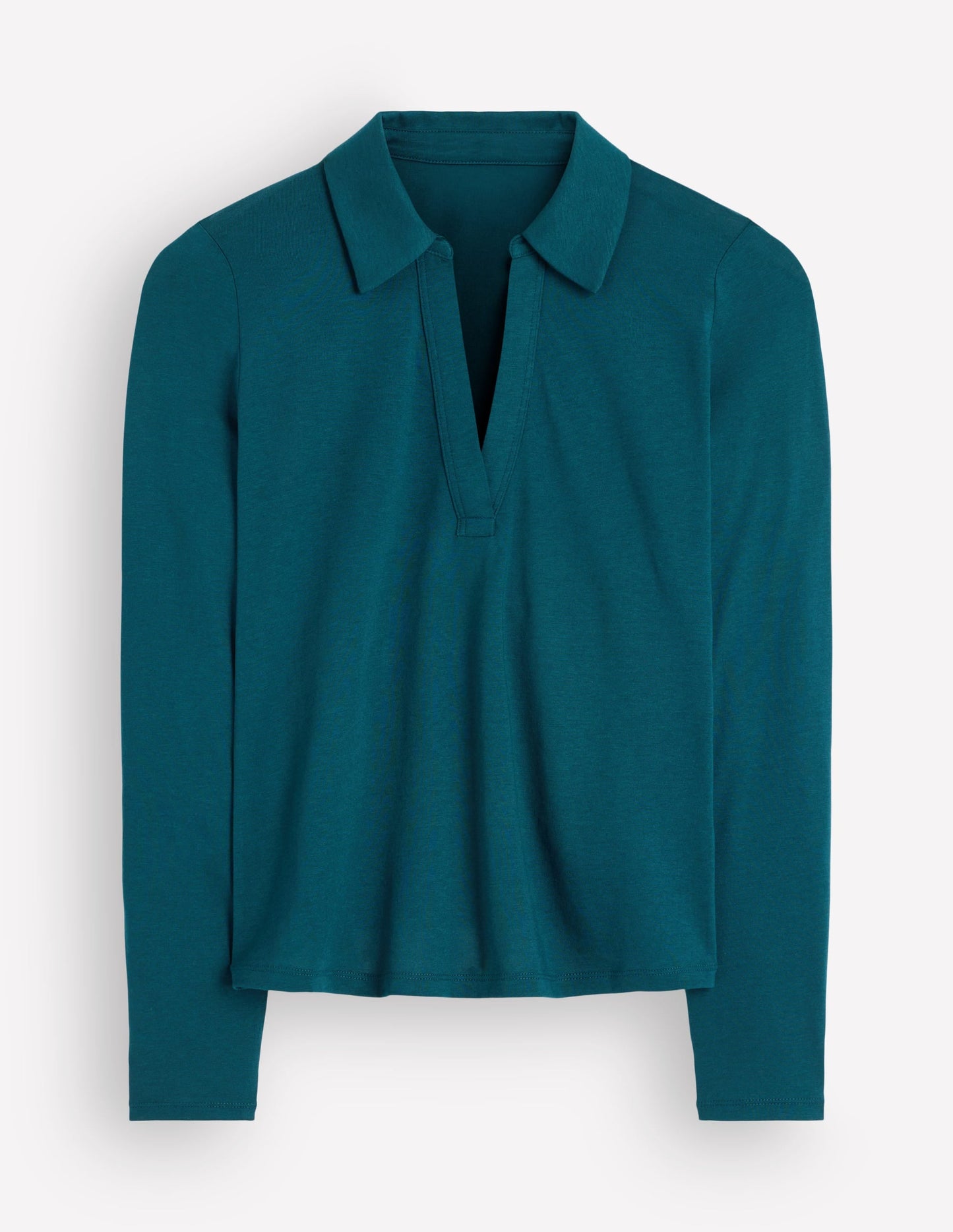 Supersoft Open Collar Shirt-Midnight Teal