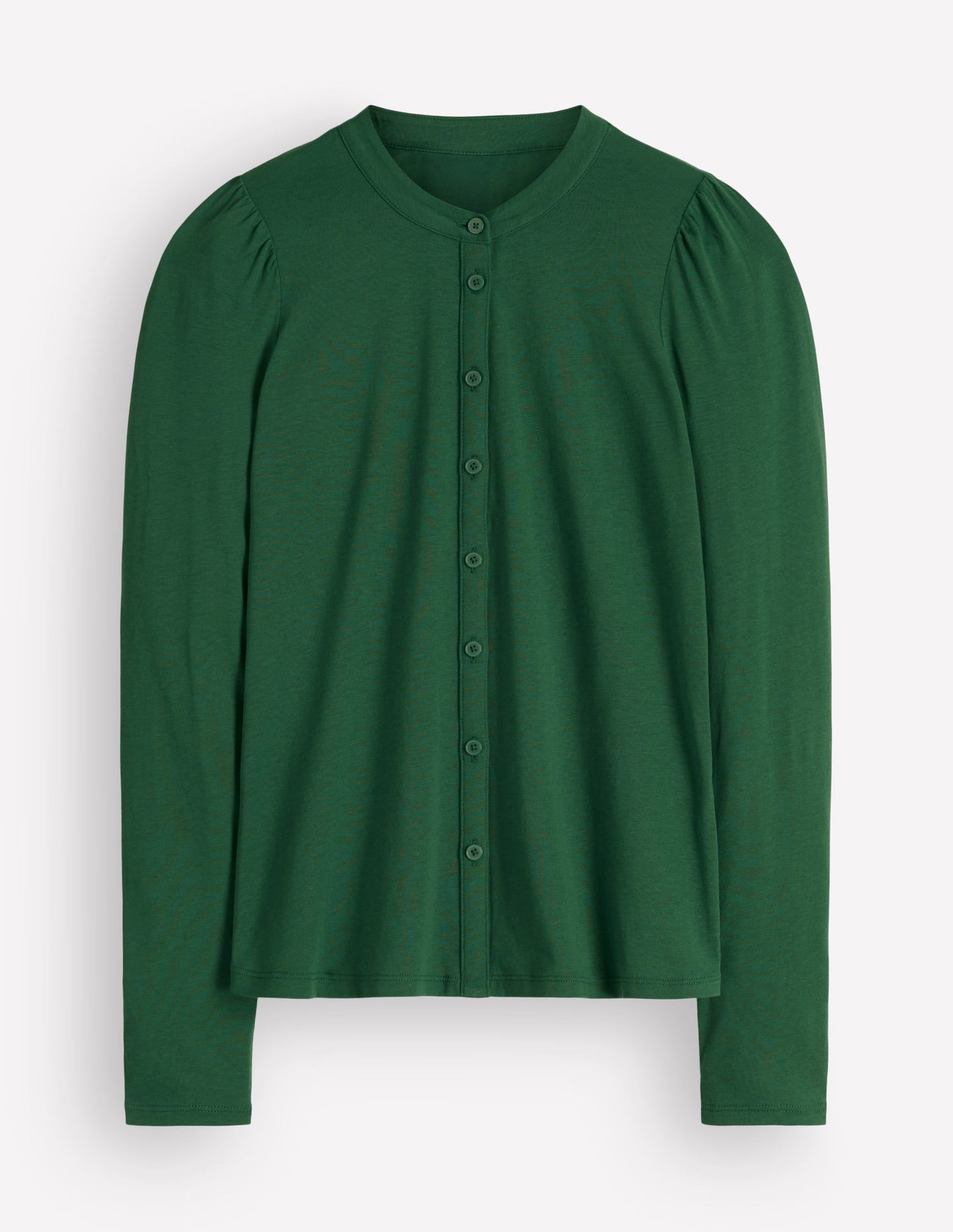 Supersoft Puff Sleeve Shirt-Hunter Green