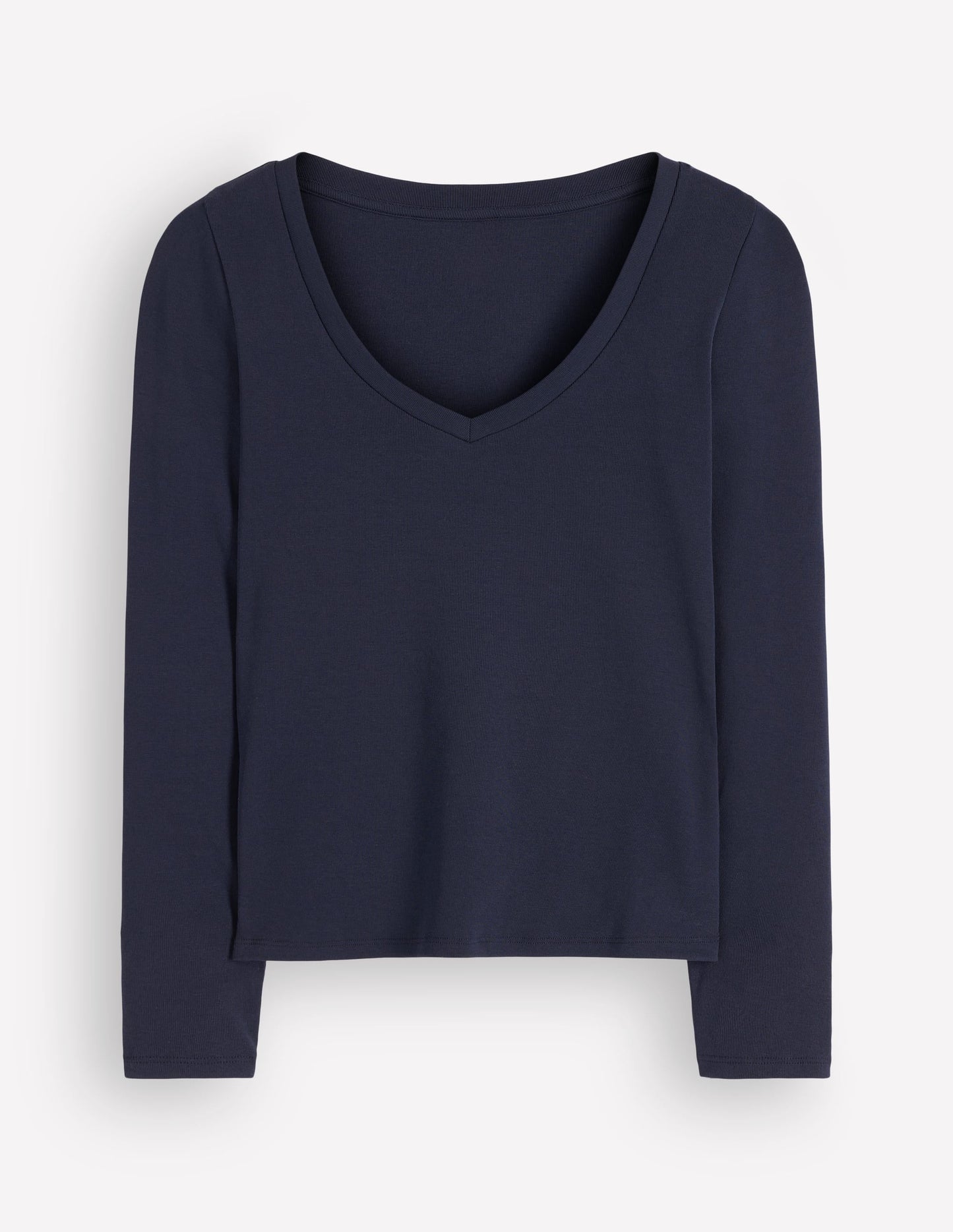 Annie Essential V Neck Top-Navy
