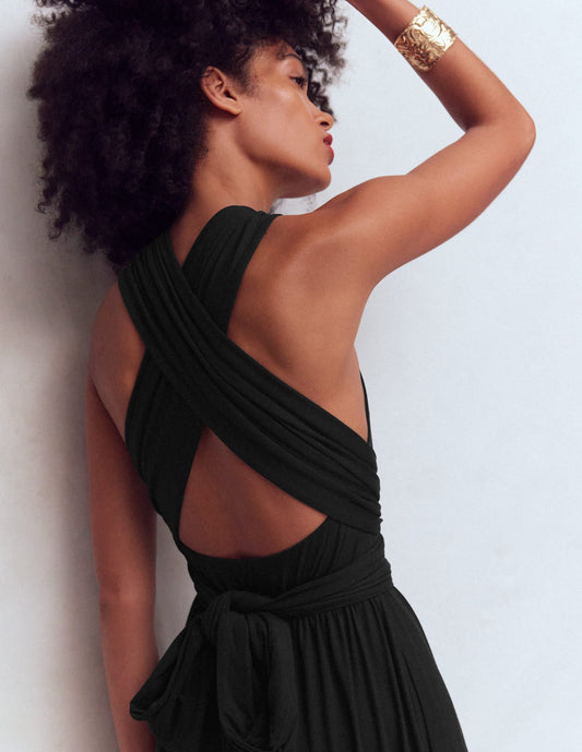 Multiway Jersey Maxi Dress-Black