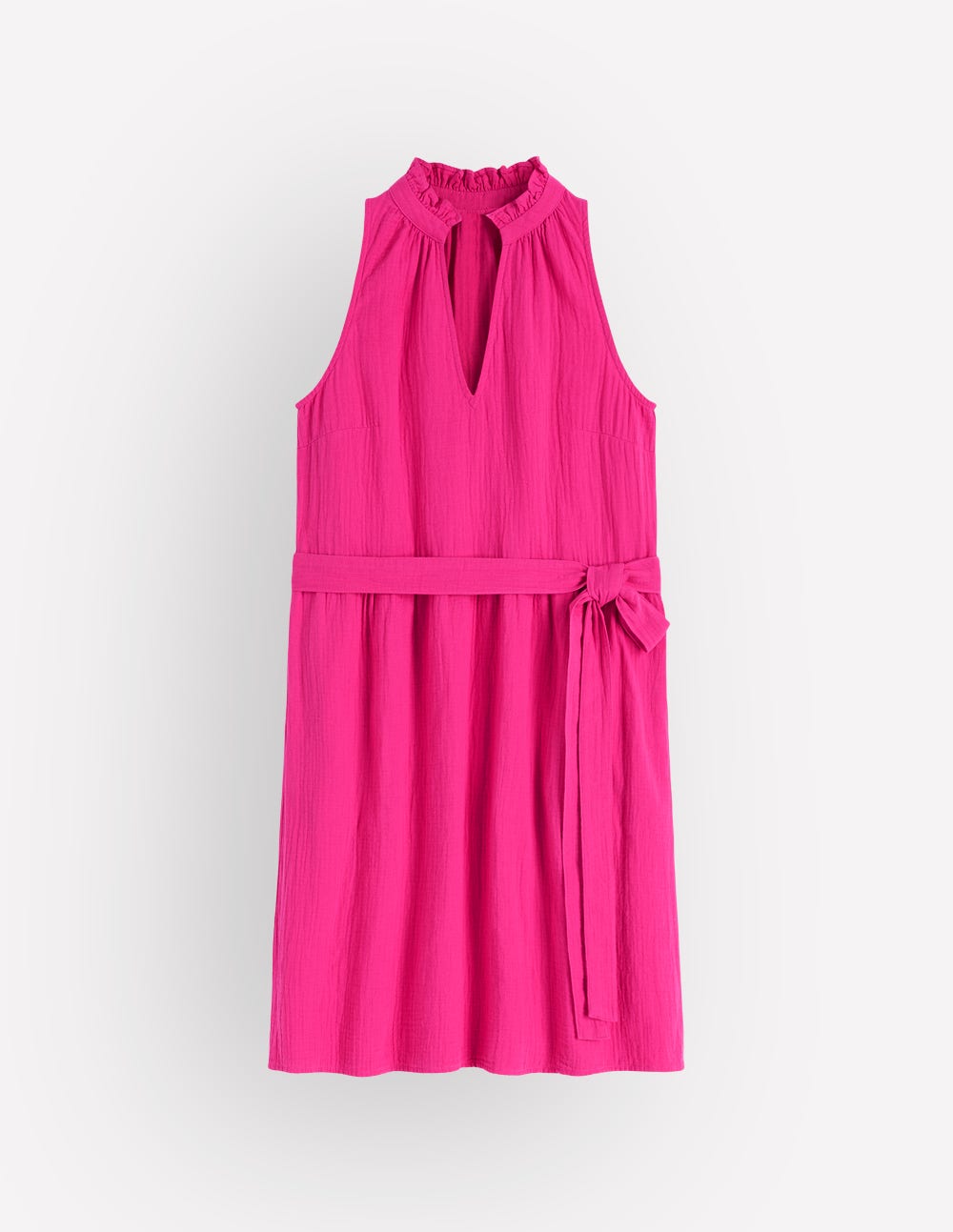 Viv Double Cloth Short Dress-Pink Peony