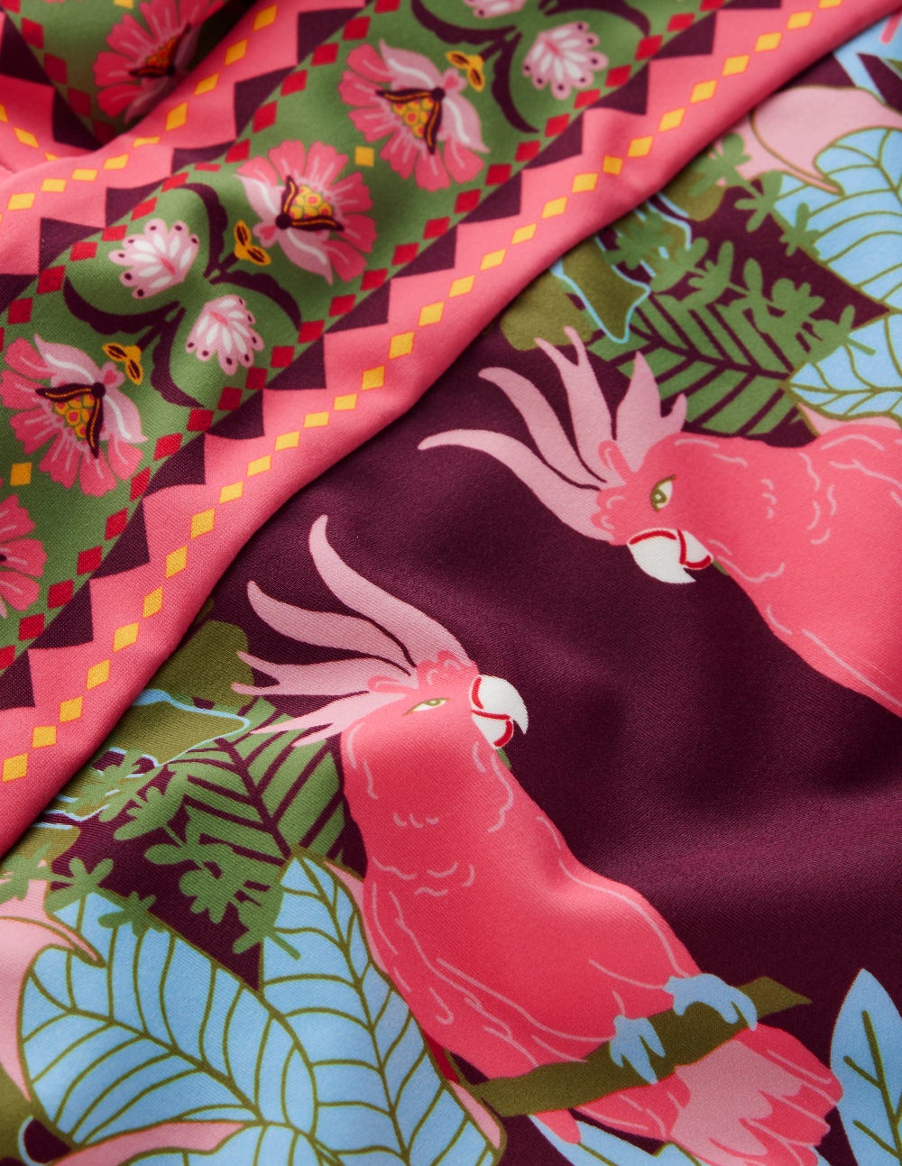 Porto V-neck Swimsuit-Chocberry, Tropical Safari