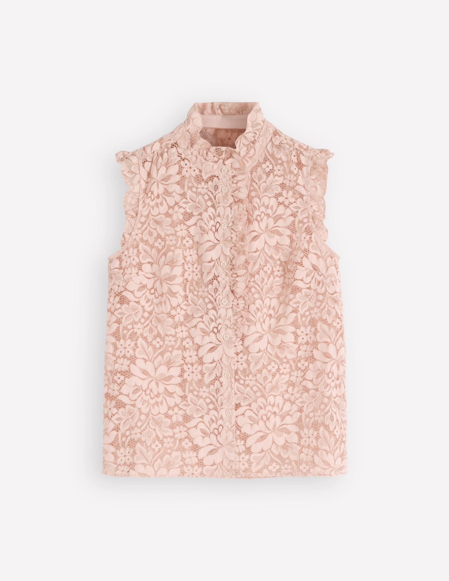 Isabel Sleeveless Lace Top-Pale Pink