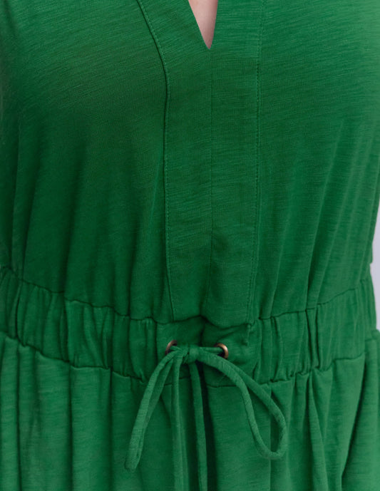 Delphine Midi Jersey Dress-Fresh Green
