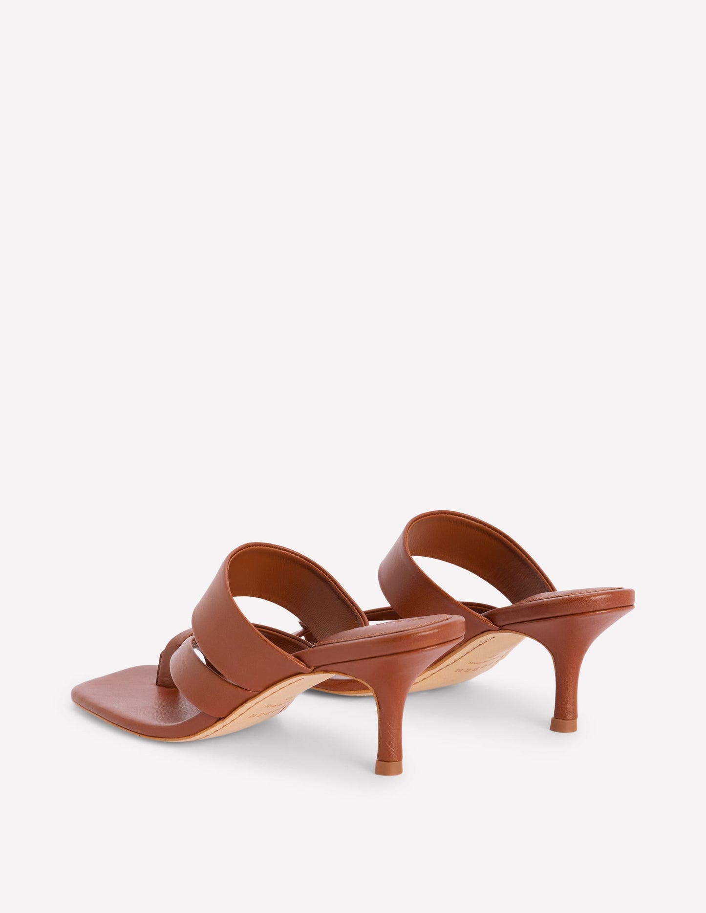 Toe Post Kitten Heels-Tan