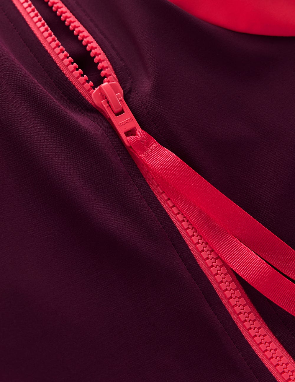 Sporty High Neck Swimsuit-Purple, Colourblock