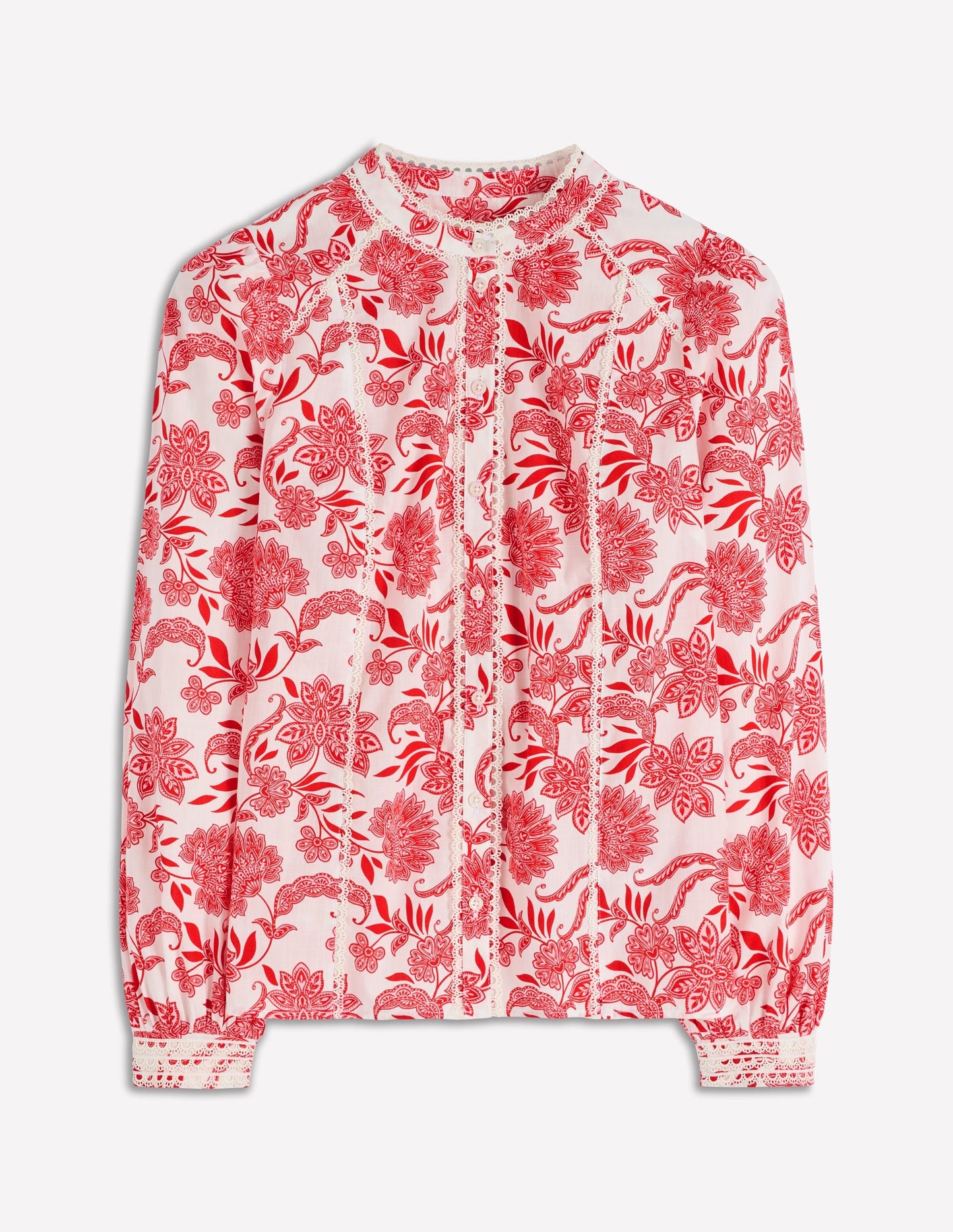 Rhea Trim Insert Cotton Top-Pink, Elegant Blossom