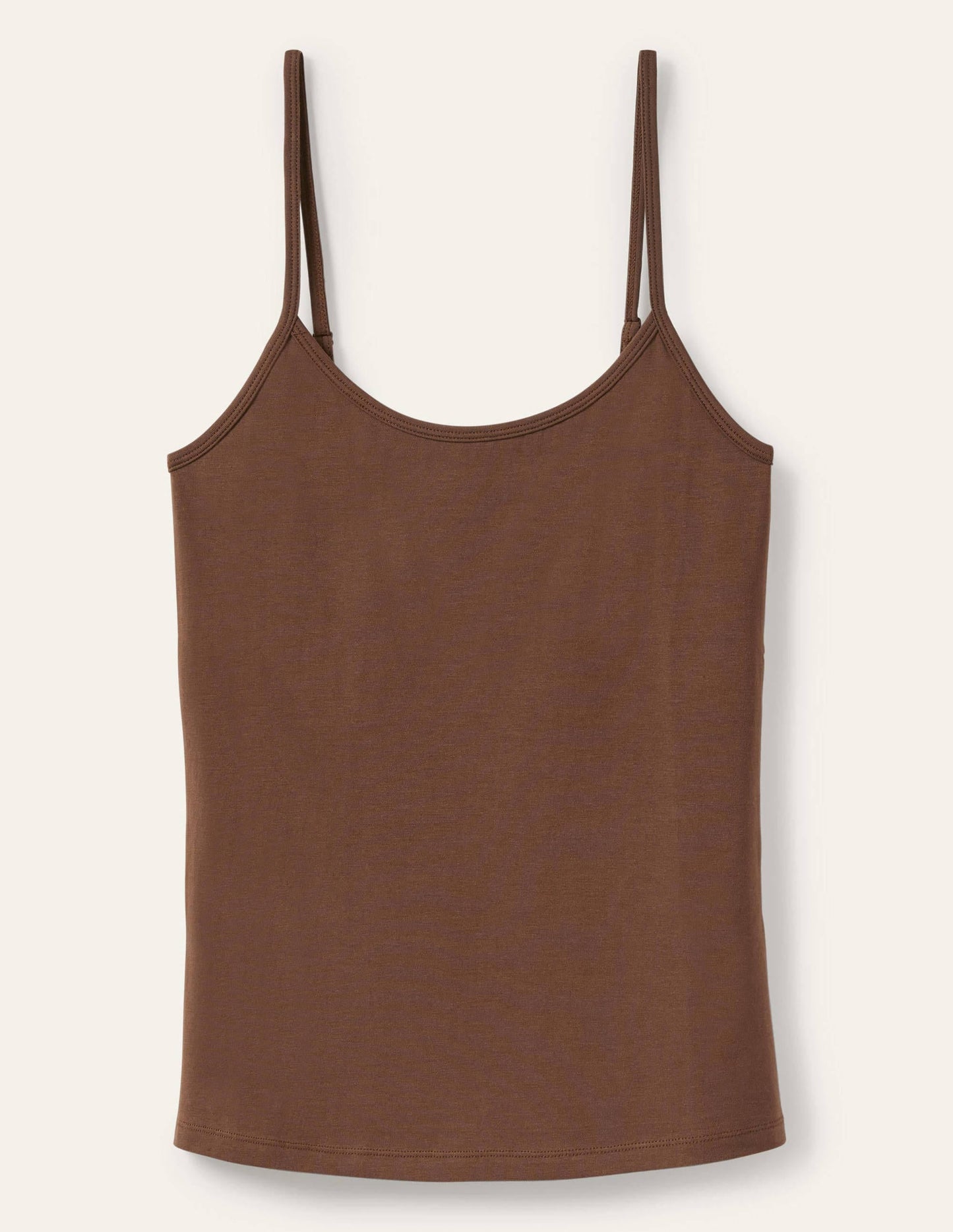 Plain Cami Top-Deep Brown
