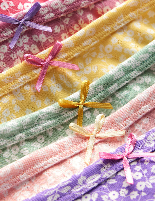 7-pack Pointelle Pants-Multi Ditsy Vine