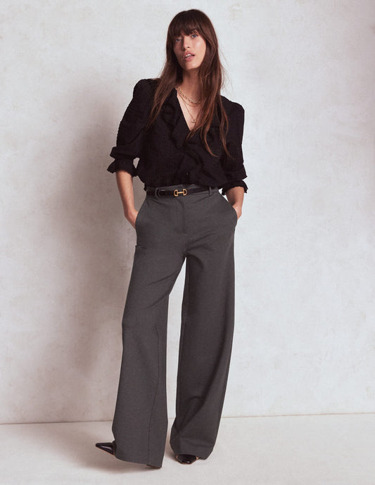 Belgravia Ponte Trousers-Charcoal