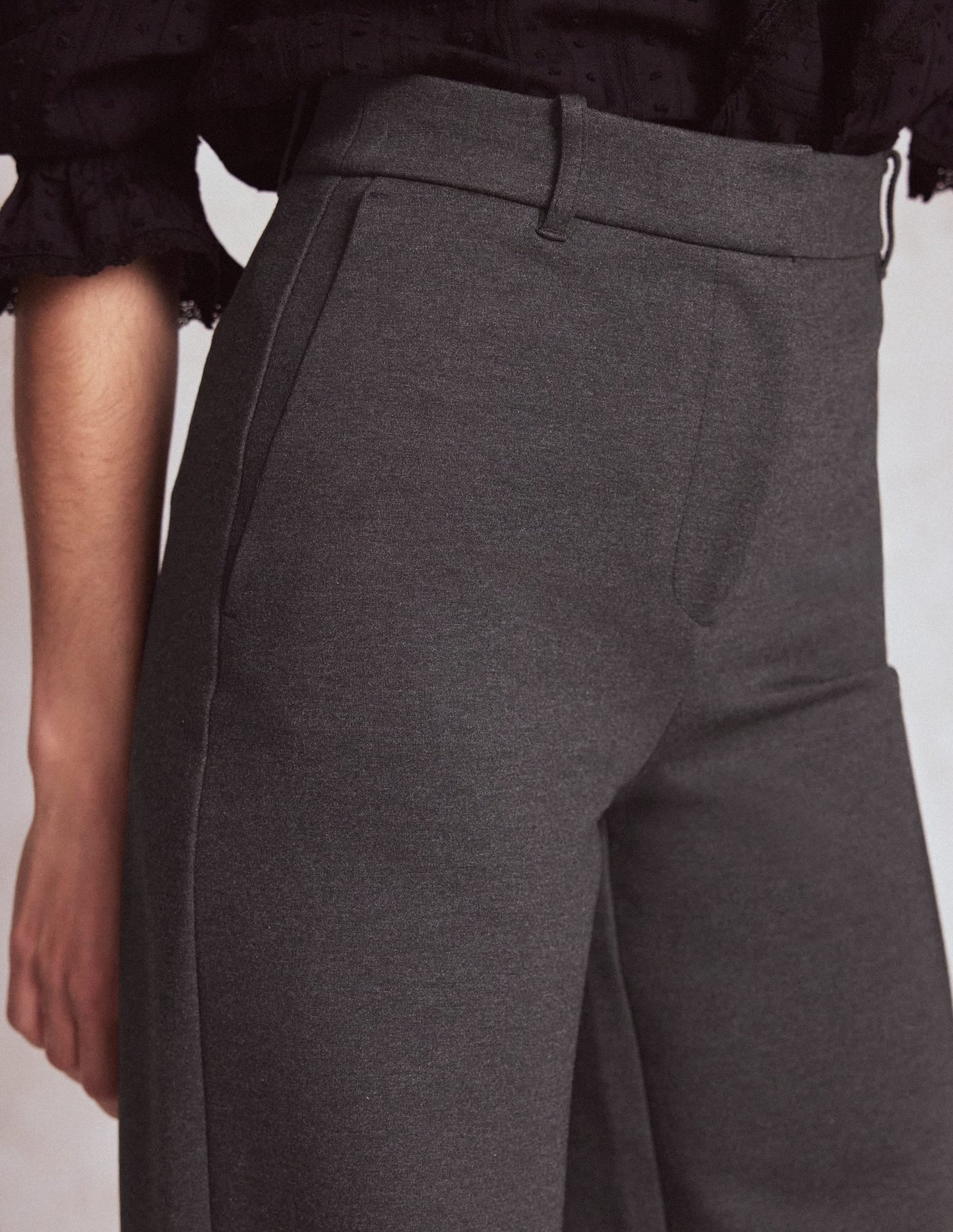 Belgravia Ponte Trousers-Charcoal