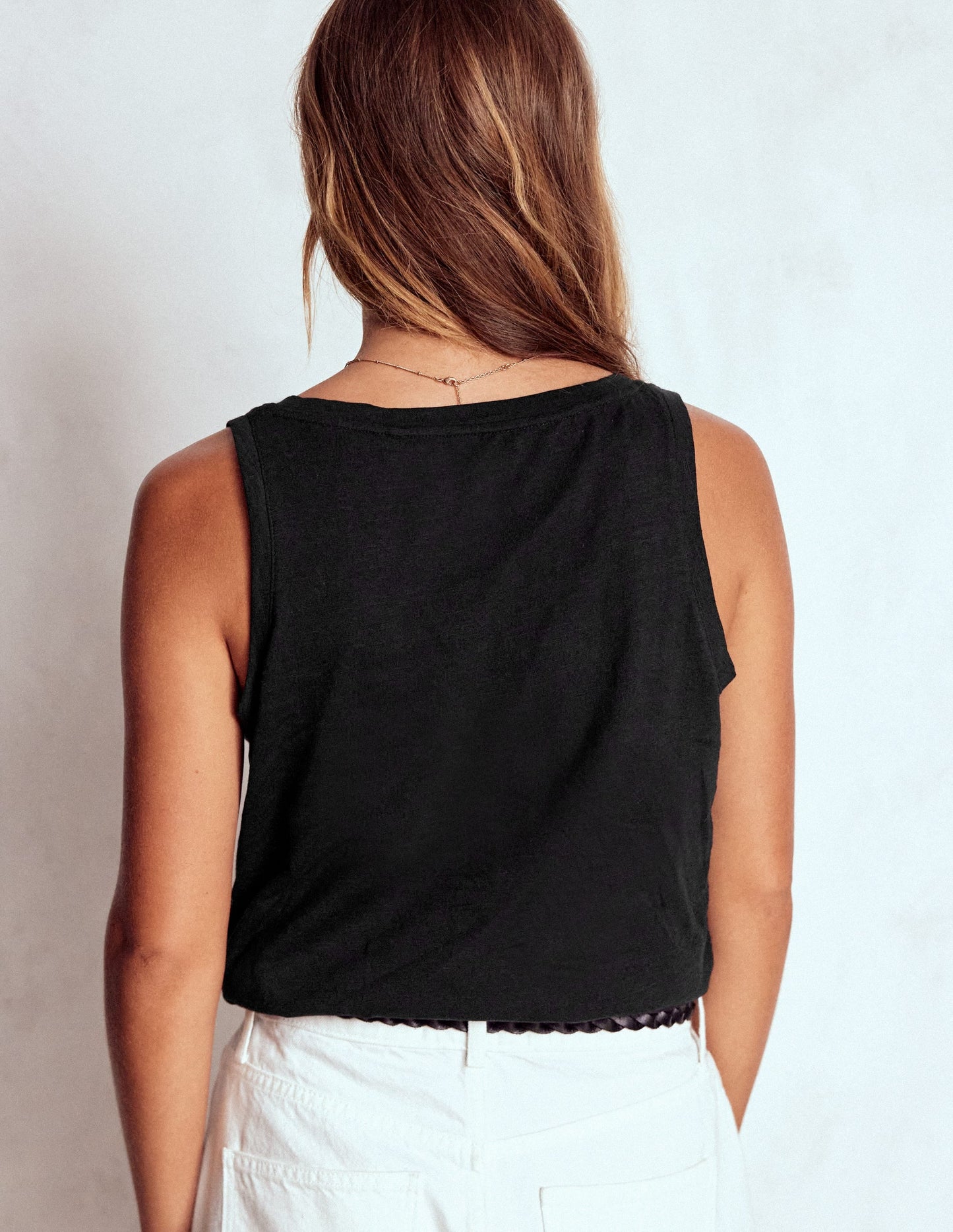 Sophie Slub Vest-Black