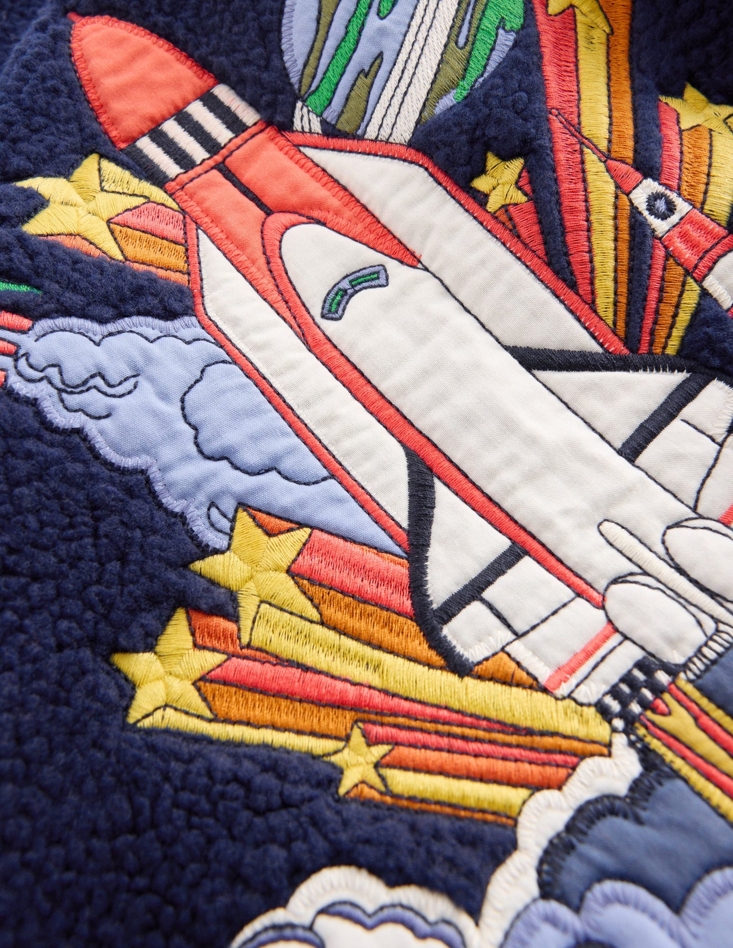 Cosy Borg Jacket-College Navy Space