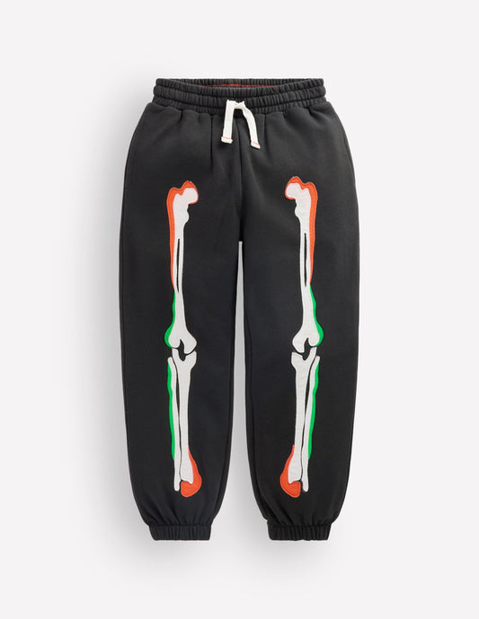 Halloween Glow Joggers-Shadow Grey Skeleton
