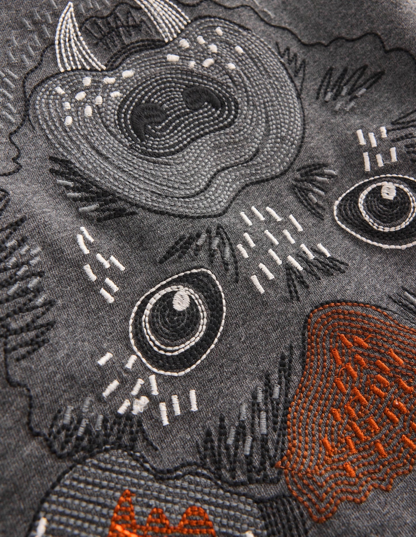 Glow Superstitch T-shirt-Shadow Grey Bat