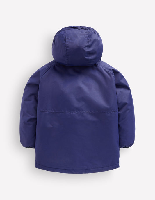 Borg Lined Anorak-MAZARINE BLUE