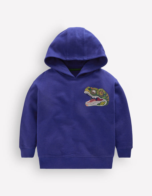 Superstitch Hoodie-Blue Dino