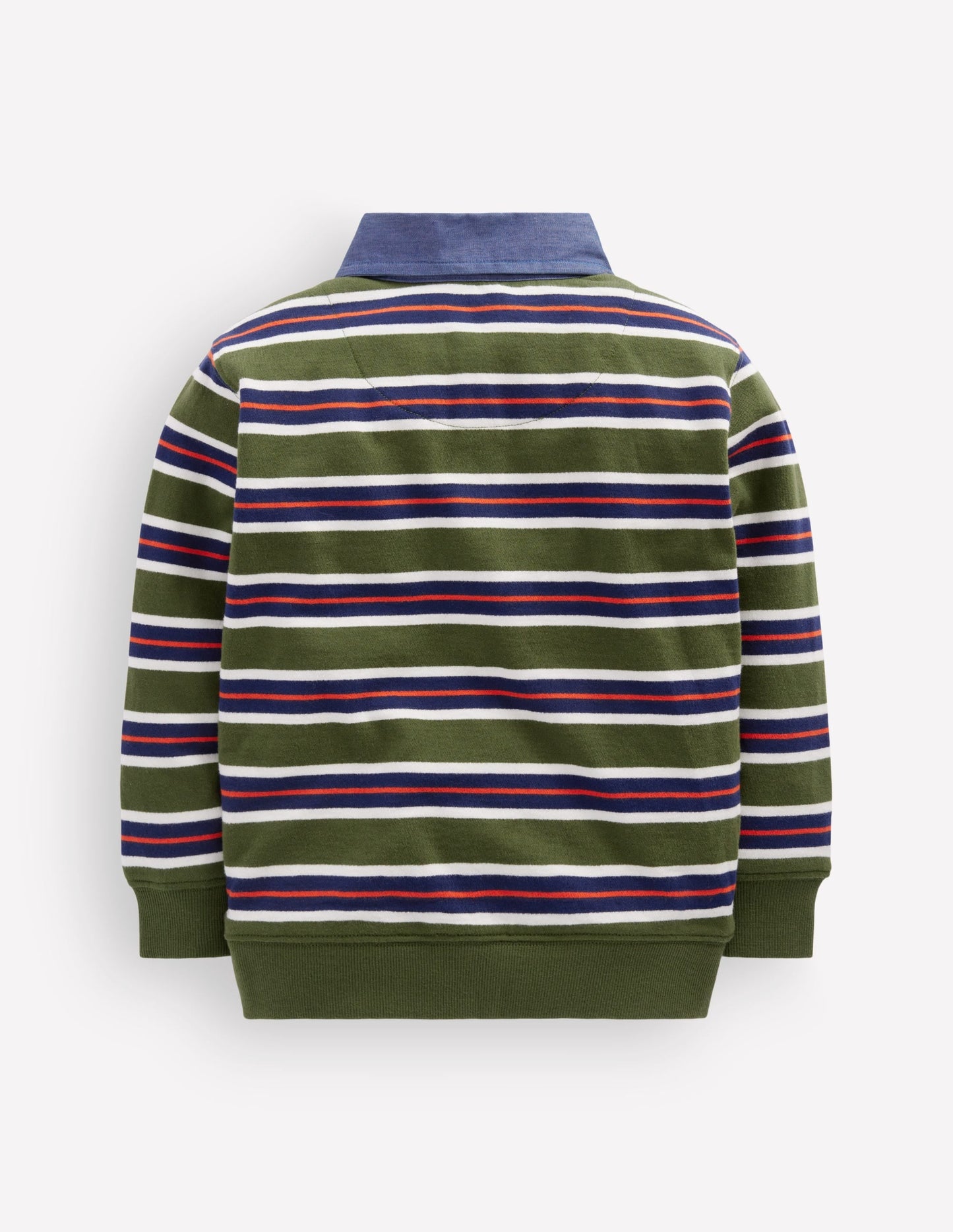Smart Collared Sweatshirt-Brunswick Green / College Navy